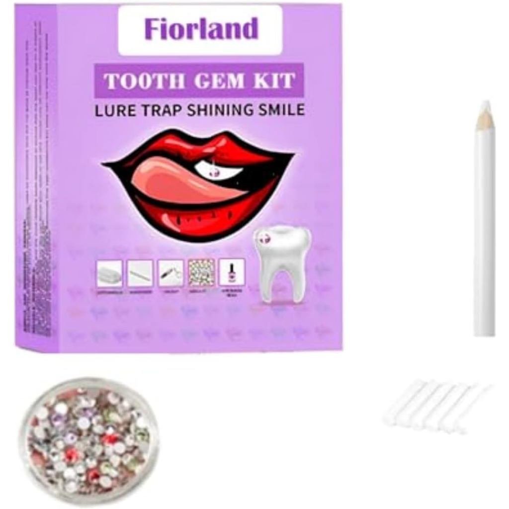 Fiorland Tooth Gem Kit, DIY Crystals Jewelry Kit Teeth Gems Set, 2025 New Professional Fashionable Y