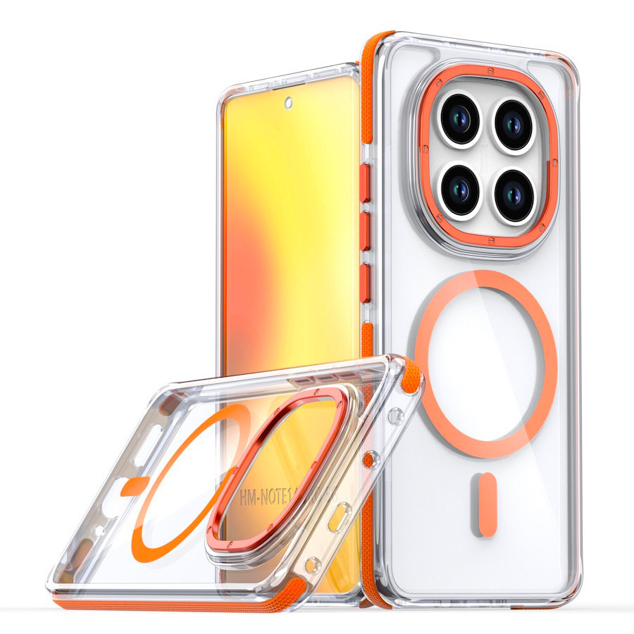 เคสโทรศัพท์สําหรับ Redmi หมายเหตุ 14 13 12 Pro Plus Pro + 5G เลนส์โลหะกันกระแทกแม่เหล็กกรณีโปร่งใส