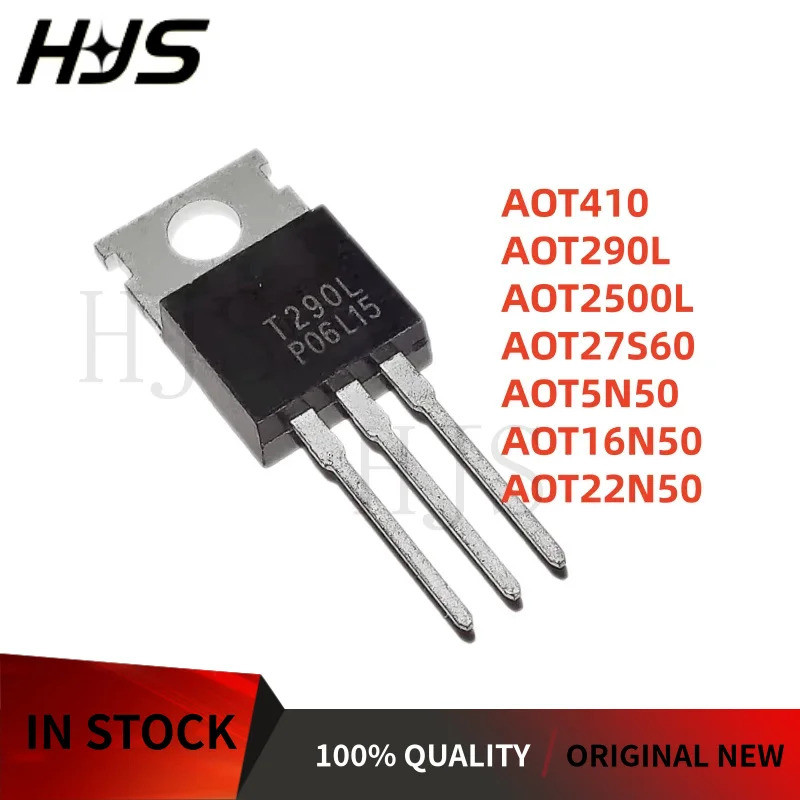 5PCS AOT5N50 AOT2500L AOT290L AOT290L AOT27S60 AOT16N50 AOT22N50 AOT410 T5N50 T2500L T290L T27T60T50