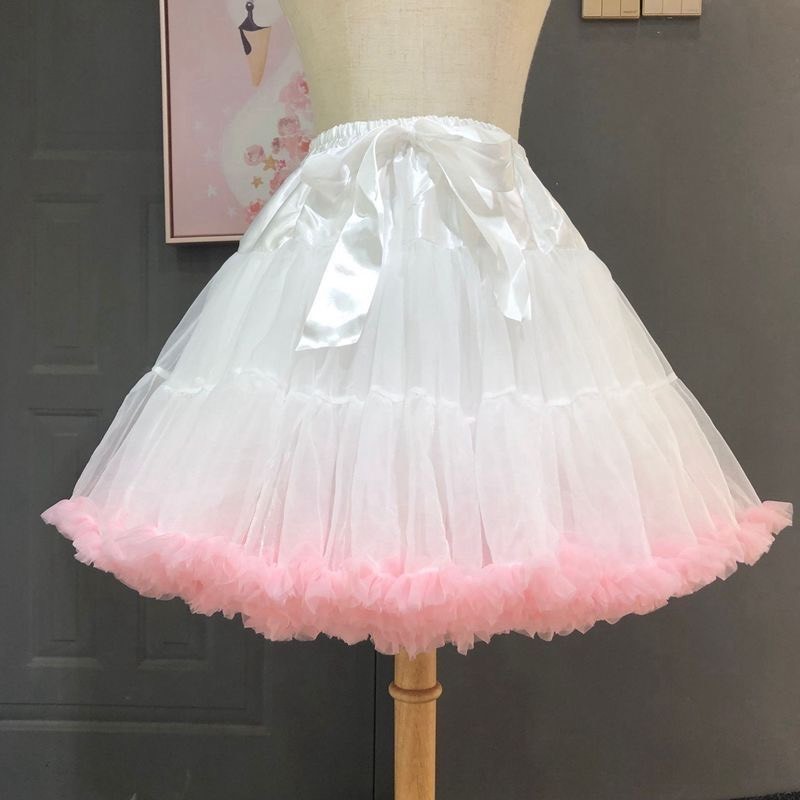 PDD004 กระโปรงสุ่มฟู กระโปรงสไตล์โลลิต้า คละขนาด&สี (Lolita Petticoat) 🚚ด่วนมีส่งGrabค่า