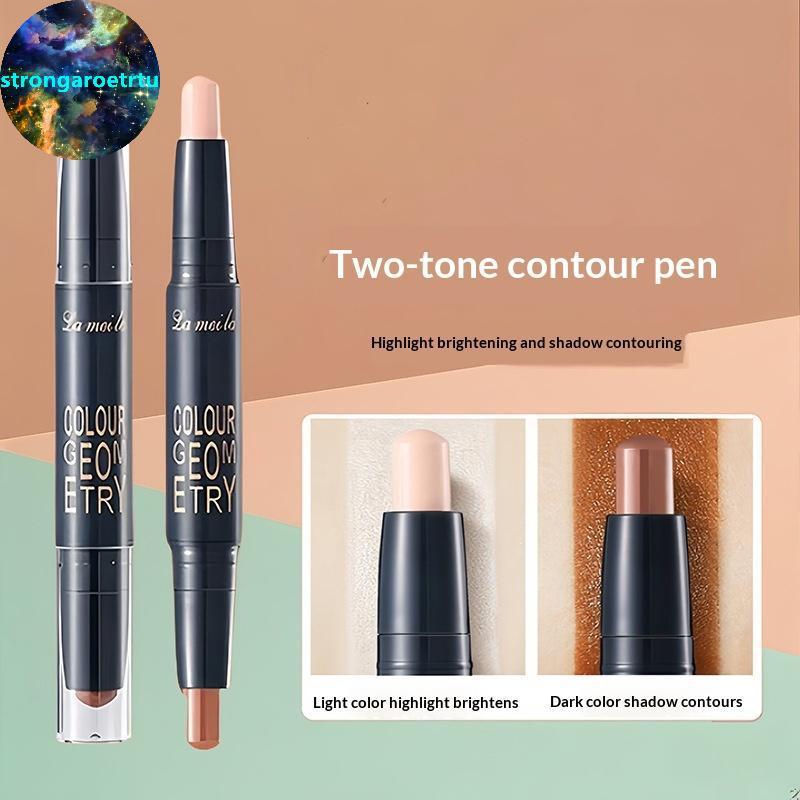 Strongaroetrtu 2in1 Double-ended คอนซีลเลอร์ Sti High Coverage กันน้ําสําหรับแต่งหน้าใบหน้าน้ําหนักเ