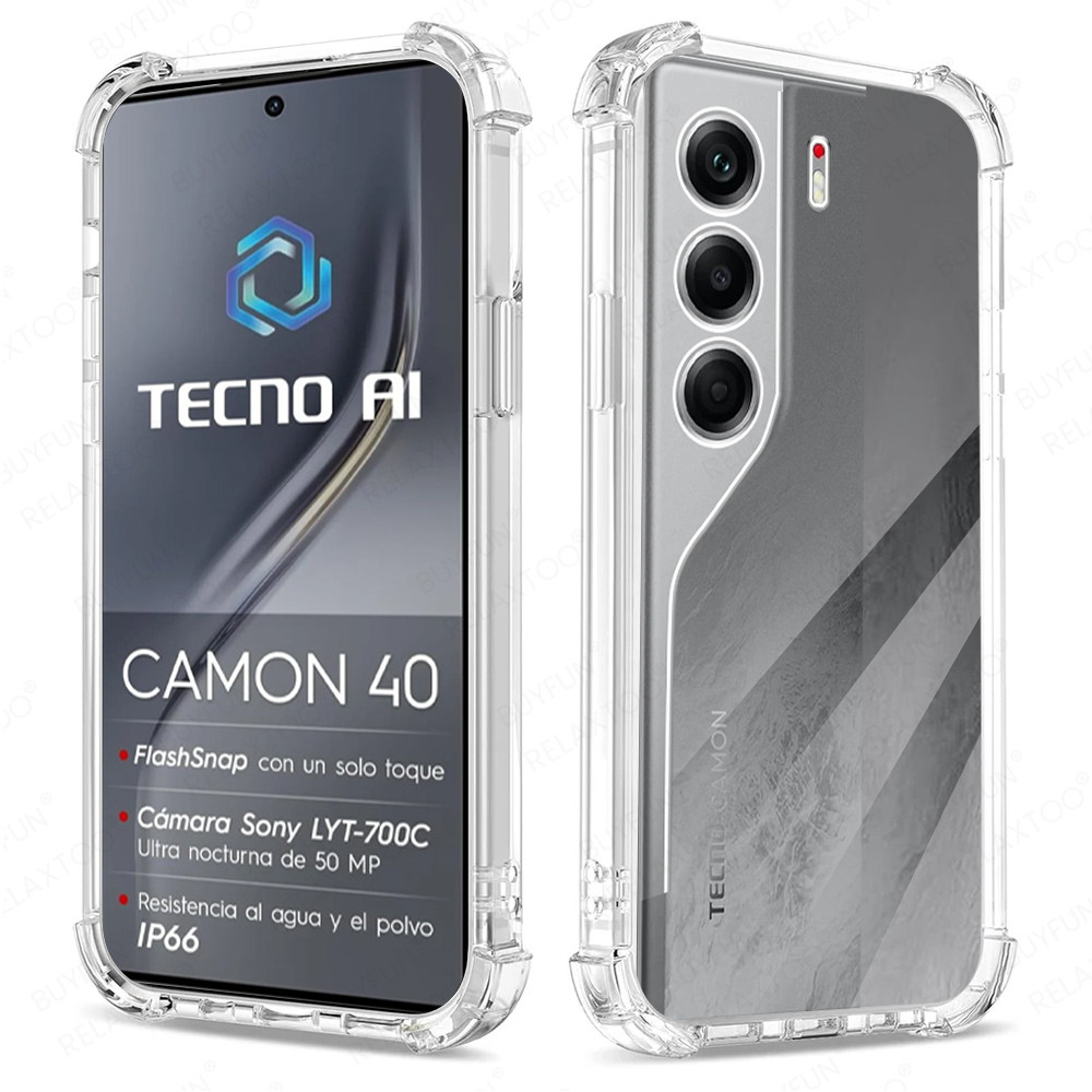 สําหรับ Camon40 กรณีโปร่งใสสําหรับ Tecno Camon 40 Pro 4g TPU สําหรับ Camon40Pro 5G