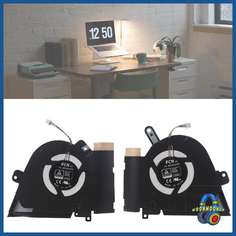 MOON สําหรับ TUF Dash F15 FX516 FX516P FX516PM FX516PC CPU GPU พัดลมระบายความร้อน 12V 1A 4-pin แล็ปท