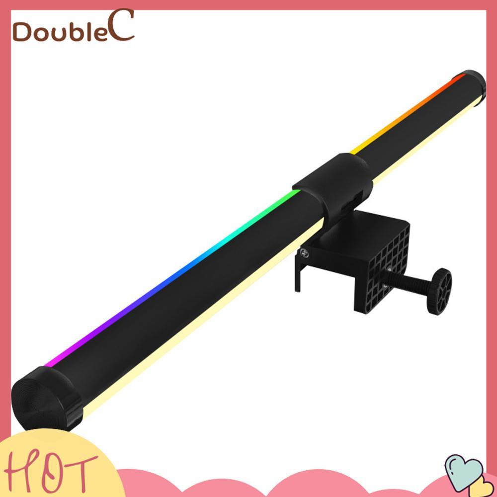 แถบไฟจอคอมพิวเตอร์สองด้านพร้อมไฟพื้นหลัง RGB สําหรับโฮมออฟฟิศ