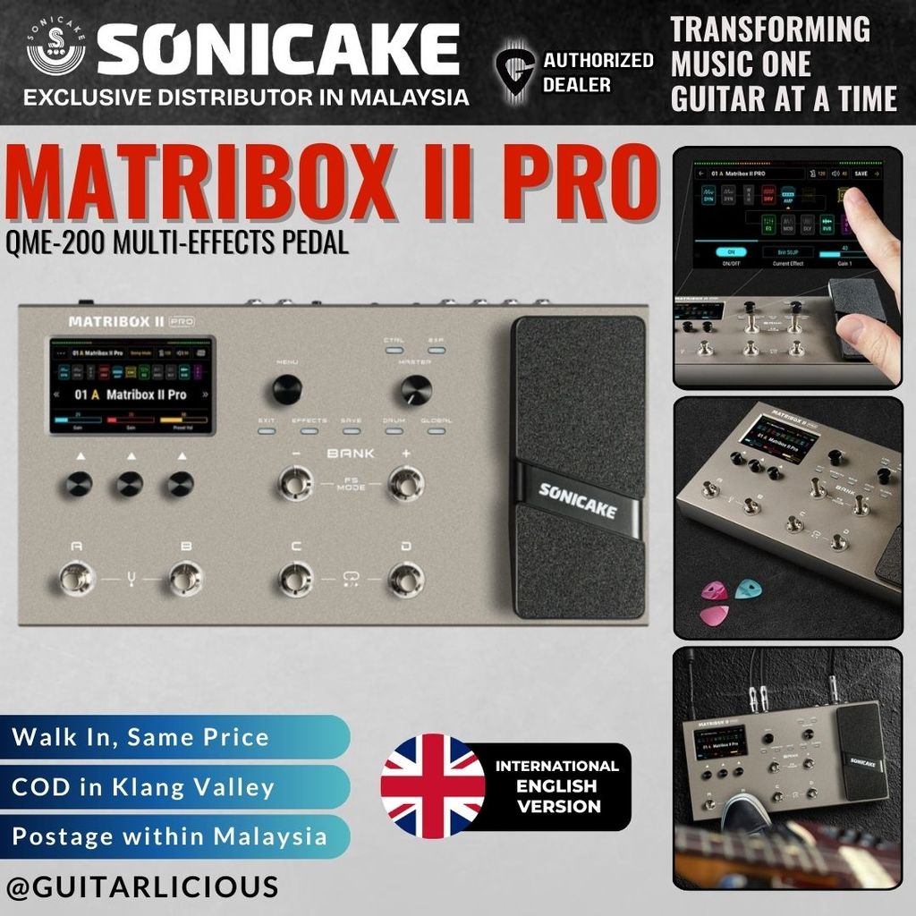 (Int Eng Ver) Sonicake QME-200 Matribox II Pro Multi Effects โปรเซสเซอร์เหยียบ ( QME200 )