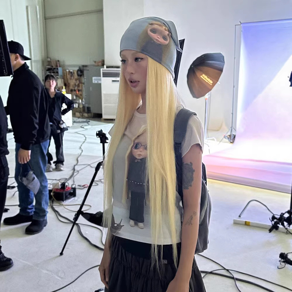 [SR-STUDIO] หมวกเบสบอลดีไซน์เฉพาะตัว ปรับขนาดได้ ลายพิมพ์สไตล์.ins