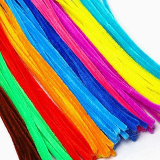 （100pcs ） ลวดกํามะหยี่ DIYสร้างสรรค์งานประดิษฐ์ต่างๆ สําหรับงานฝีมือ สีสันสดใส สินค้าขายดี