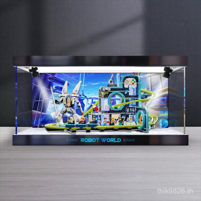 บล็อกตัวต่อ HD เหมาะสําหรับป้องกันฝุ่น World หุ่นยนต์สวนสนุกกล่องเก็บของเล่น Coaster 60421 ต่อสู้ R5