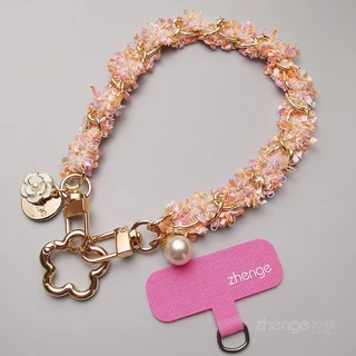 สายรัดข้อมือโซ่บิดลูกไม้เอลฟ์ที่น่าพอใจที่ได้รับความนิยมและชื่นชอบเชือกคล้องโทรศัพท์มือถือ