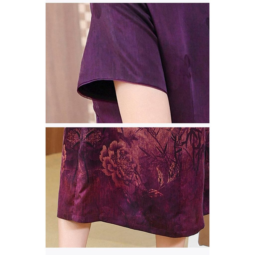 COD 2026 ใหม่สไตล์จีน High-End หอม Cloud Gauze Hualuo Cheongsam ชุดหญิง 2025 ฤดูร้อนสไตล์ใหม่ Classy