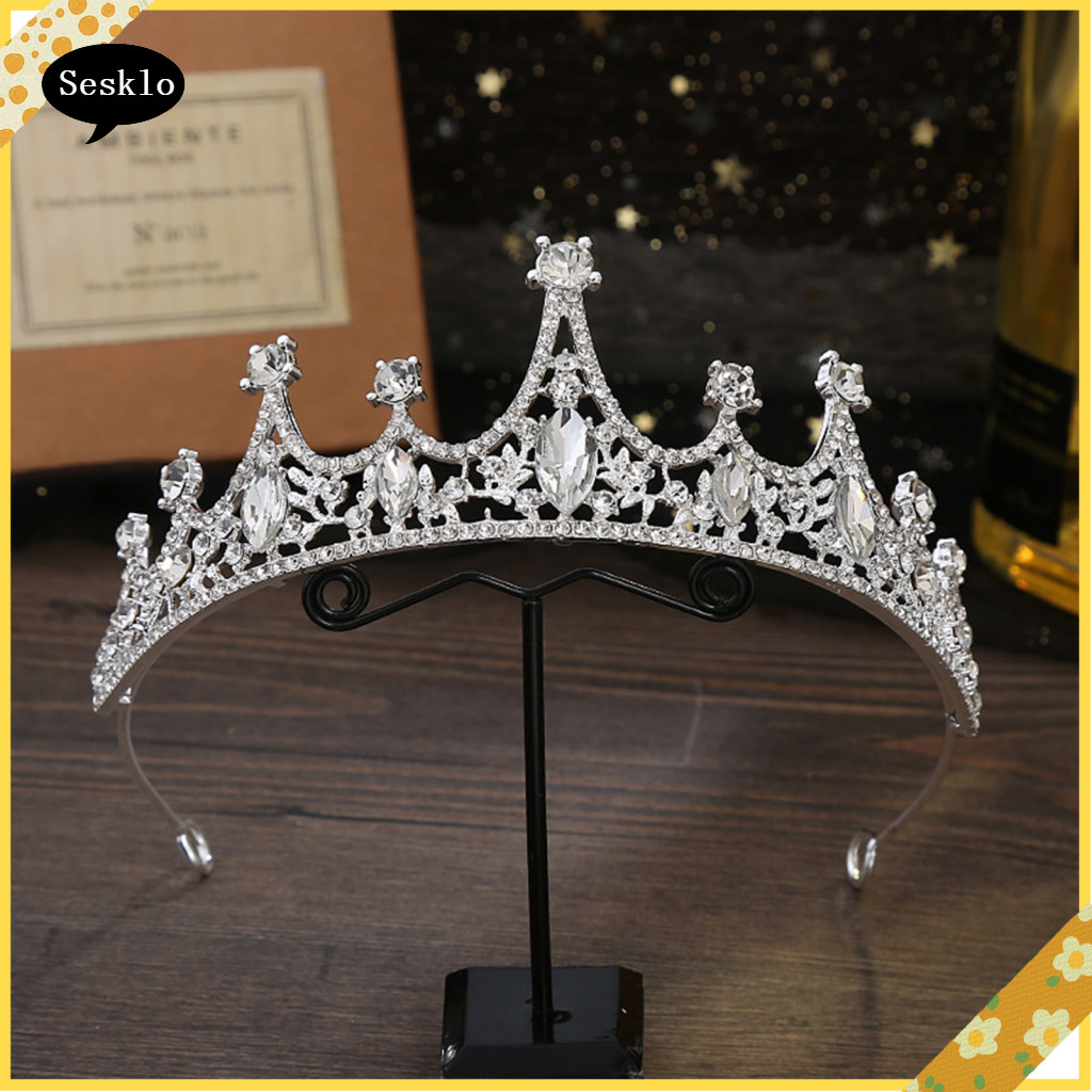 [SK] ผู้หญิง Princess Crown ผู้ใหญ่ Princess Crown ผู้หญิงs Princess Crown งานแต่งงาน Tiara แถบคาดศี