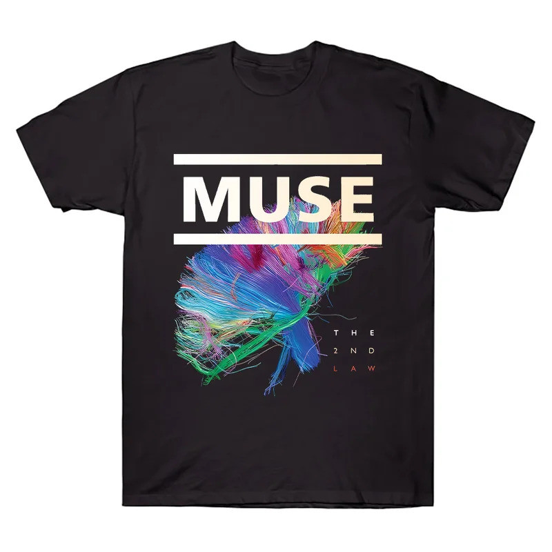 Muse The 2nd Law เสื้อยืด Rock Band Muse นกยูงคริสต์มาส High Street Bersaiz ขนาดใหญ่ Gothic