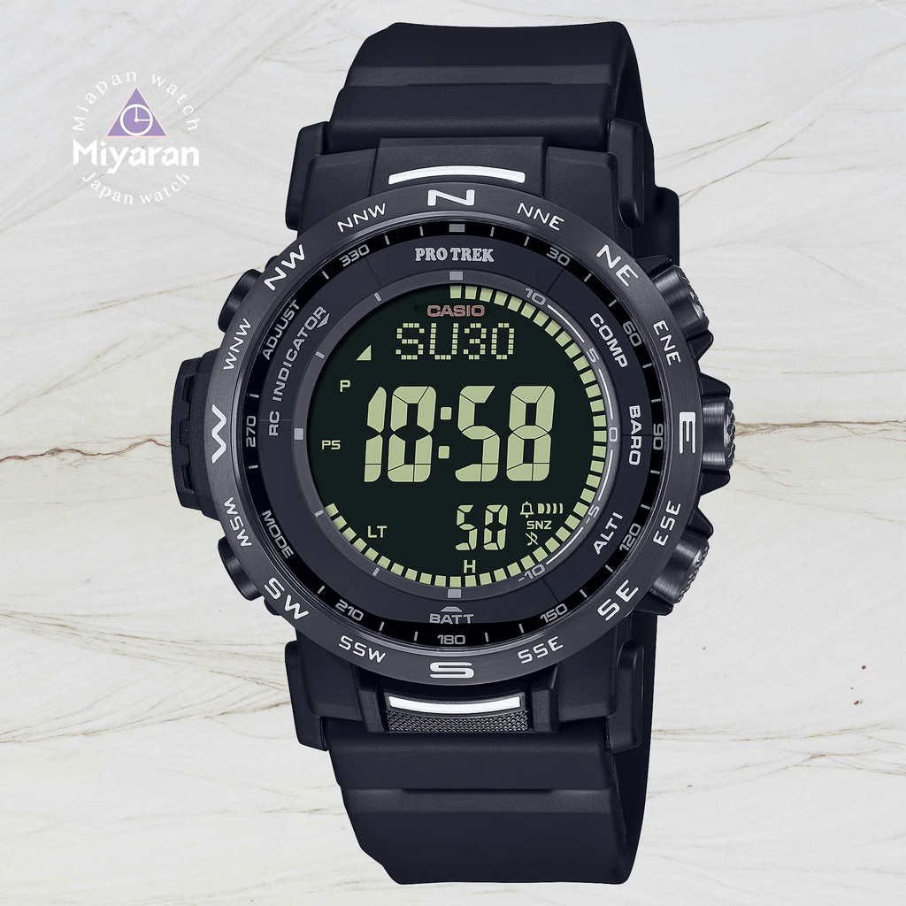 Casio Protrek PRW-35-1AJF/PRW-35Y-1BJF นาฬิกาข้อมือผู้ชาย ควอตซ์ Radio Wave Eco-Drive สายเรซิน กระจก
