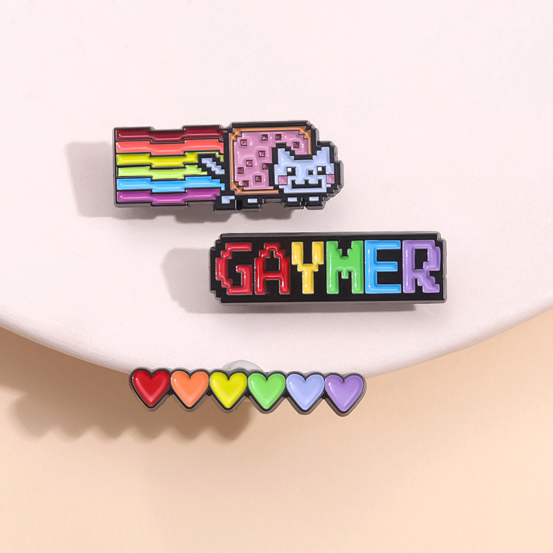 Gaymer เข็มกลัดโลหะ รูปตัวอักษร LGBT Gay สีรุ้ง สร้างสรรค์ ของขวัญ สําหรับตกแต่งเสื้อผ้า กระเป๋าเป้สะพายหลัง