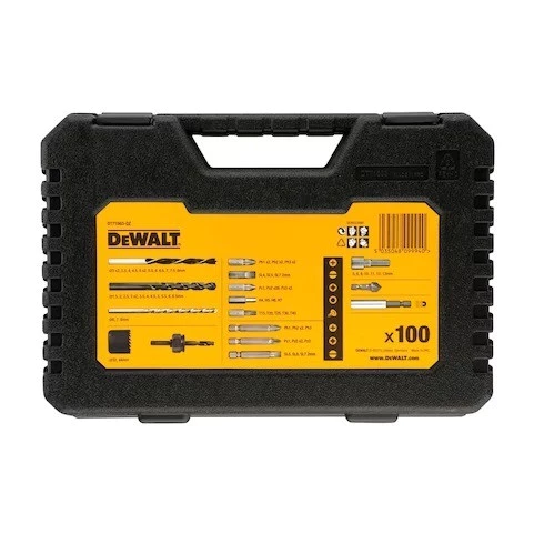 DEWALT ชุดรวมดอกสว่านและดอกขัน 100 ชิ้น รุ่น DT71563-QZ ชุดดอกไขควง+ดอกสว่าน ไขควง ดอกสว่าน thumbnail 9