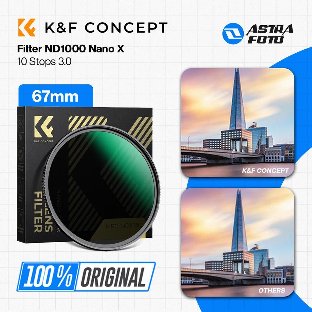 KNF Concept Filter ND1000 Nano X 67mm 10 Stops 3.0 Filter ND K&F Concept