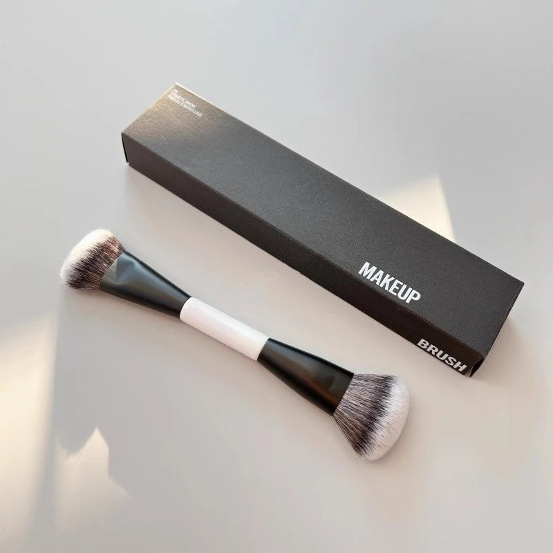 F4 Dual-Ended Foundation Face Brush Double-ended Powder Blush Contour และอายแชโดว์คอนซีลเลอร์แปรงแต่งหน้า