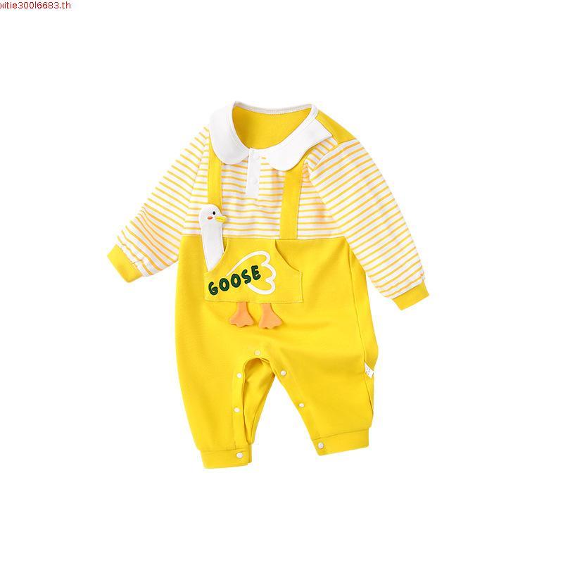 ชุดเด็ก papa baby รอมเปอร์ เสื้อผ้าเด็กทารกแรกเกิดต้นฤดูใบไม้ร่วงชุดวันพีชหญิงพระจันทร์เต็มดวงเด็กวั