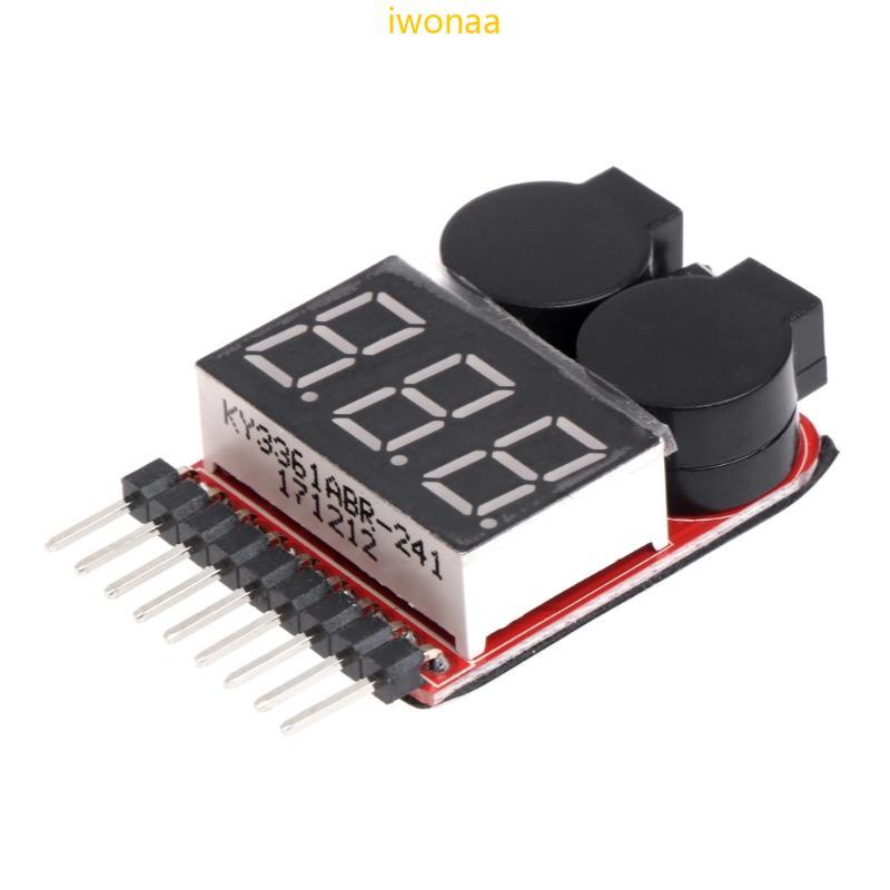 Iwo 2 in 1 Li-ion RC Lipo สัญญาณเตือนแรงดันต่ํา 1S-8S Buzzer ตัวบ่งชี้ Checker