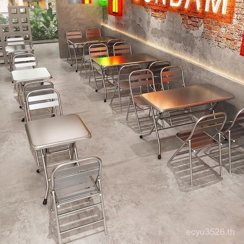 สแควร์สแตนเลสร้านอุตสาหกรรมสุทธิพับสไตล์จัดเลี้ยงเสียบบาร์บีคิวร้านสีแดงเอเชียตะวันออกเฉียงใต้โต๊ะเก