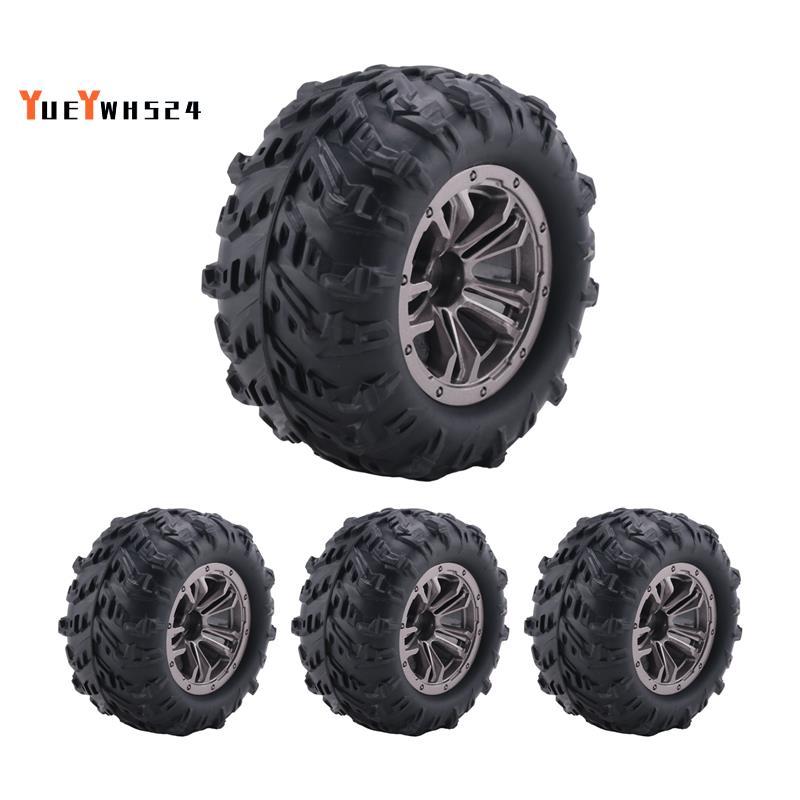 [ขายดี Y4]4 ชิ้น 80 มิลลิเมตรล้อยาง Tyre สําหรับ Xinlehong Q901 Q902 Q903 9130 9136 9137 9138 1/16 R