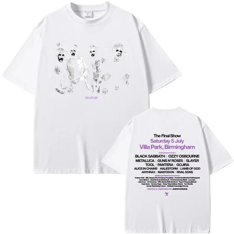 Black Sabbath Band Ozzy Osbourne Kembulaan Kemeja-T Grafik Lelaki Wanita Heavy Metal Rock Bersaiz Wo