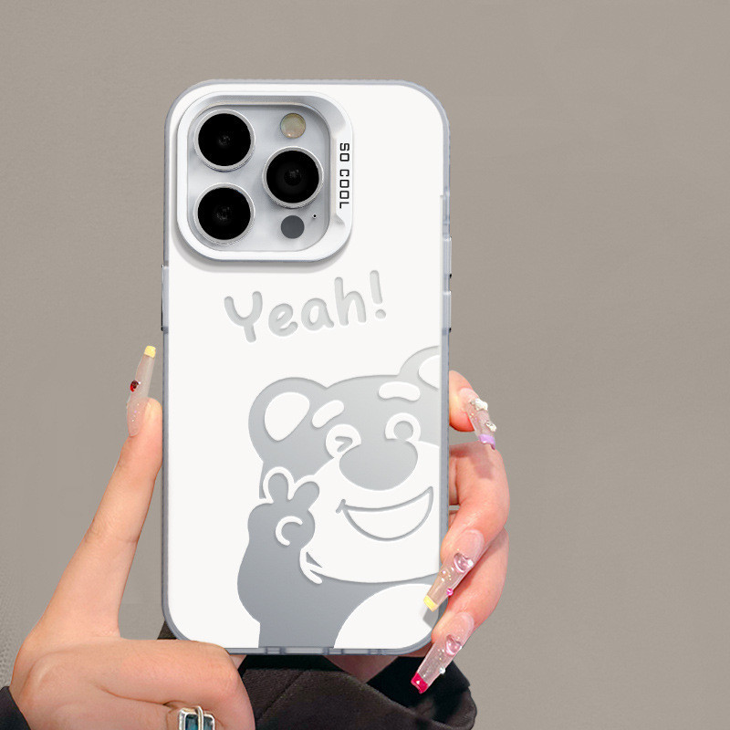 สนุก Hollow Bear เคสโทรศัพท์ใช้งานร่วมกับ iPhone XSMax 14ProMax พรีเมี่ยม 15Plus 13Pro กันกระแทก 16P