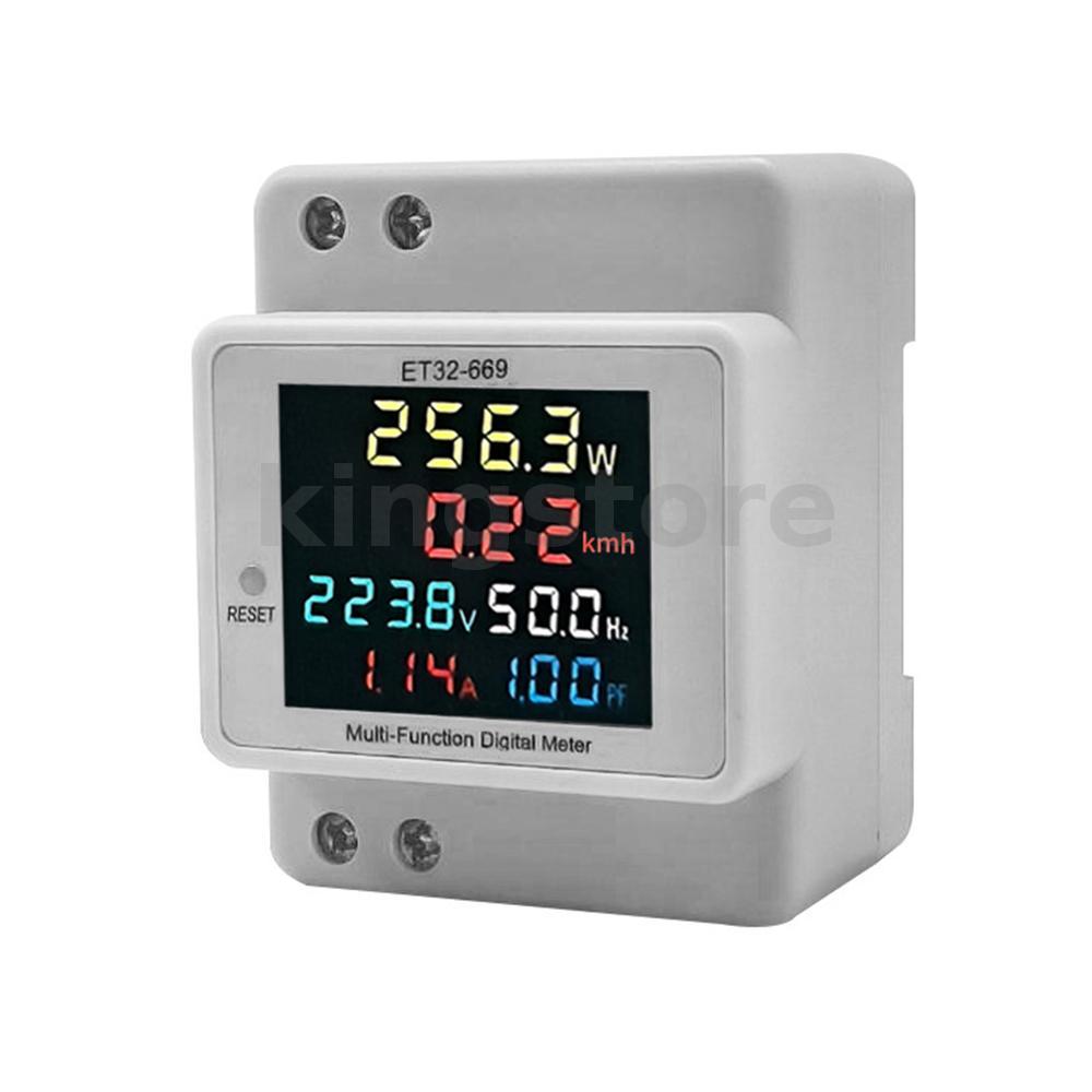 ET32-669 เครื่องวัดไฟฟ้าระดับมืออาชีพที่มีความแม่นยําสูงพร้อมหน้าจอ จอแอลซีดี เต็มมุมมองวัดแรงดันไฟฟ
