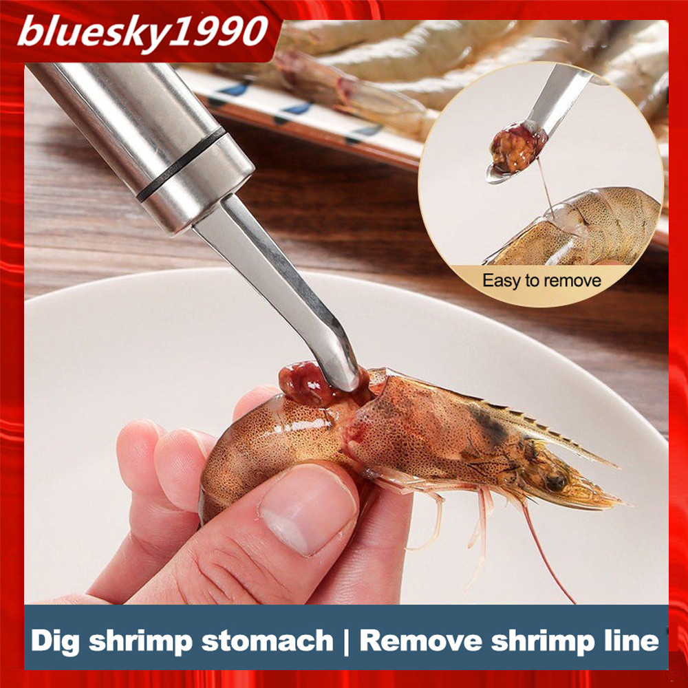 สแตนเลสกุ้งเปลือกเครื่องมือกําจัดกุ้งท้อง น้ํายาล้าง มัลติฟังก์ชั่กุ้งสายปอกครัวเครื่องมือลําไยนิวเคลียร์ น้ํายาล้าง