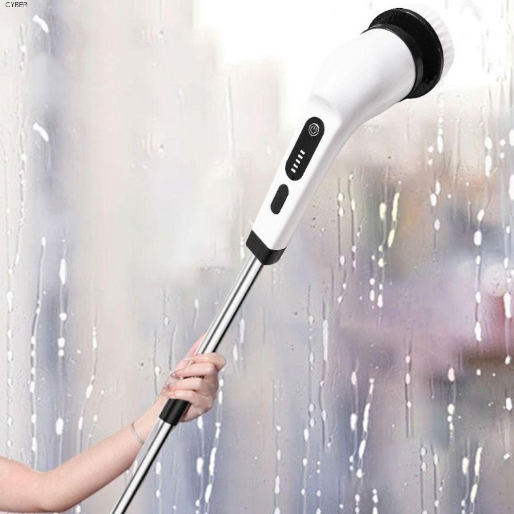 CYBER แปรงทําความสะอาดไฟฟ้า, เครื่องขัดพื้นทําความสะอาดห้องน้ําไร้สาย 9-in-1, น้ํายาทําความสะอาดอ่าง