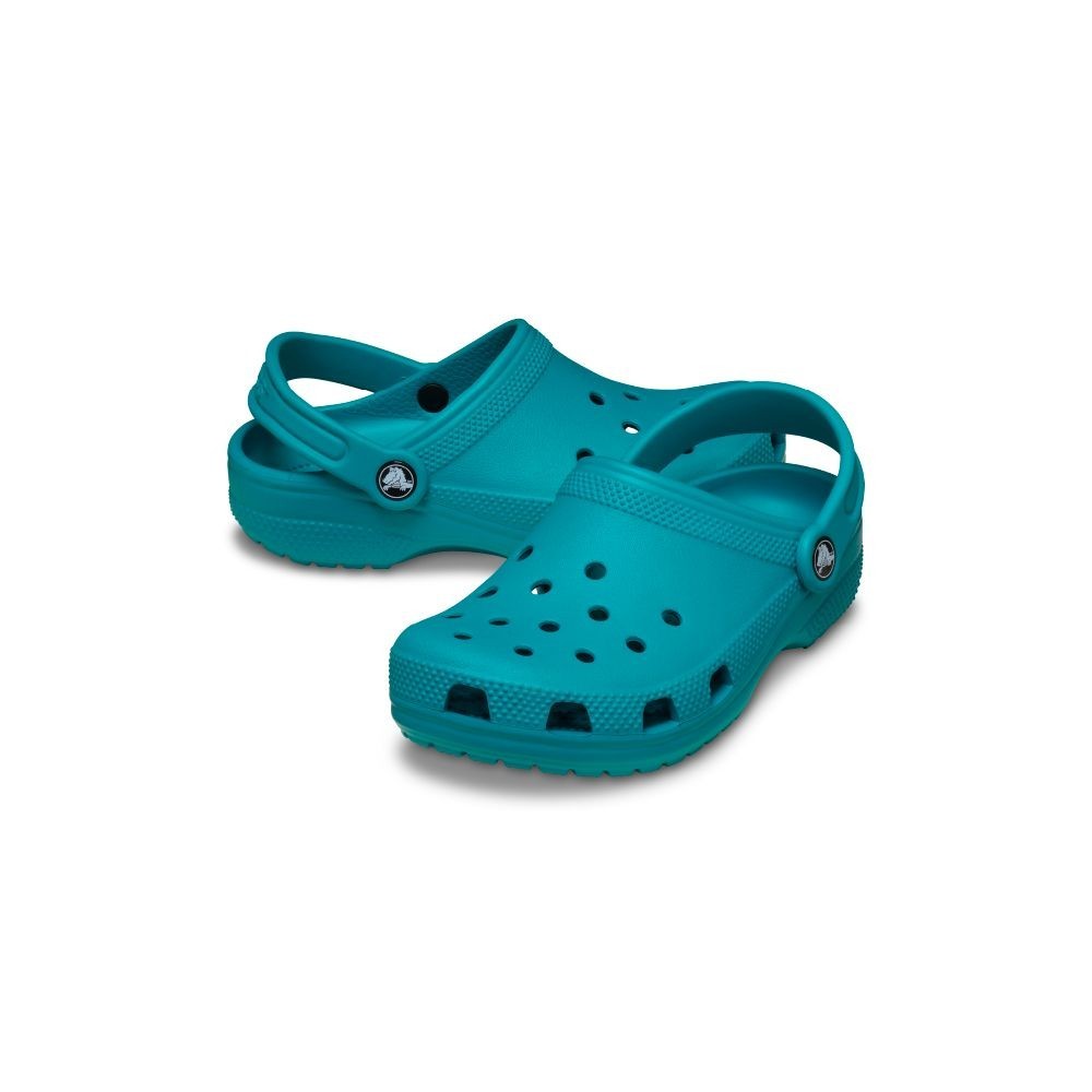 CROCS รองเท้าลำลองเด็ก CLASSIC CLOG รุ่น 206991-3AY - TURBO TEAL - รูปที่ 4