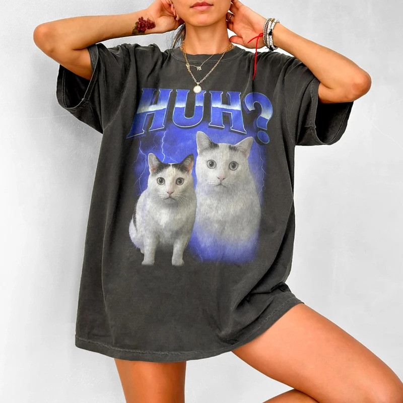 ฮ่าฮ่า เสื้อยืดแมวตลก Dank Cat Meme ของขวัญสำหรับผู้หญิงผู้ชาย เสื้อไม่สวย เสื้อยืด Unhinged เสื้อผ้