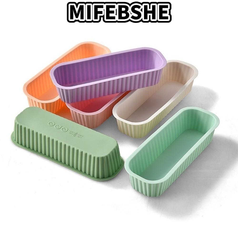 มิเฟบเช่ แม่พิมพ์อบบราวนี่ 4 ชิ้น ซิลิโคน -40-440°F กระทะขนมปังขนาดเล็ก, เครื่องมือขนมก้อนไม่ติดสี่เ