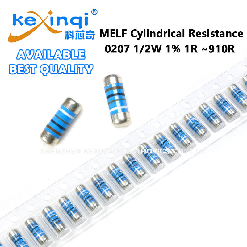 (10 ชิ้น) 0207 MELF ความต้านทานทรงกระบอก 1/2W 1% 0R 1R 1.8R 2R 2.7R 3.3R 4.7R 10R 22R 47R 100R 330R 