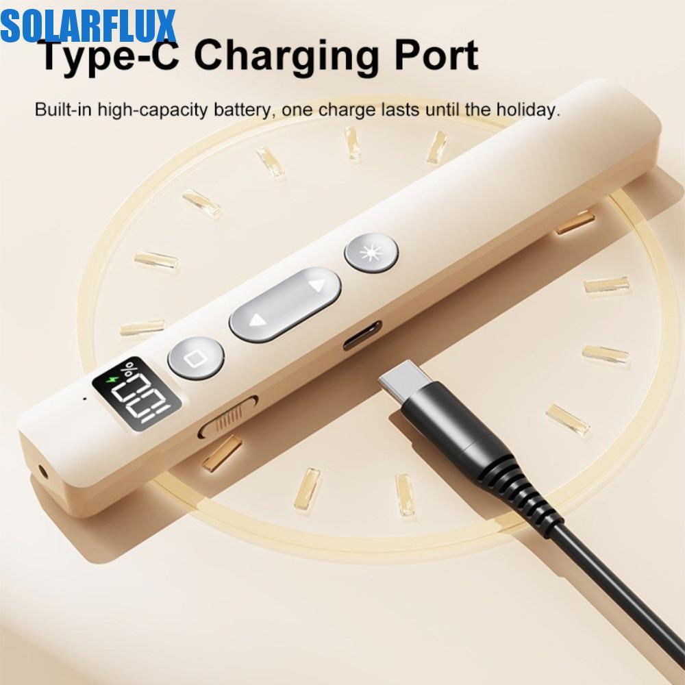 SOLARFLUX ตัวชี้เลเซอร์ Clicker, 2.4GHz การประชุมไร้สายพลิกปากกา Clicker, การนําเสนอระยะไกลอินฟราเรด