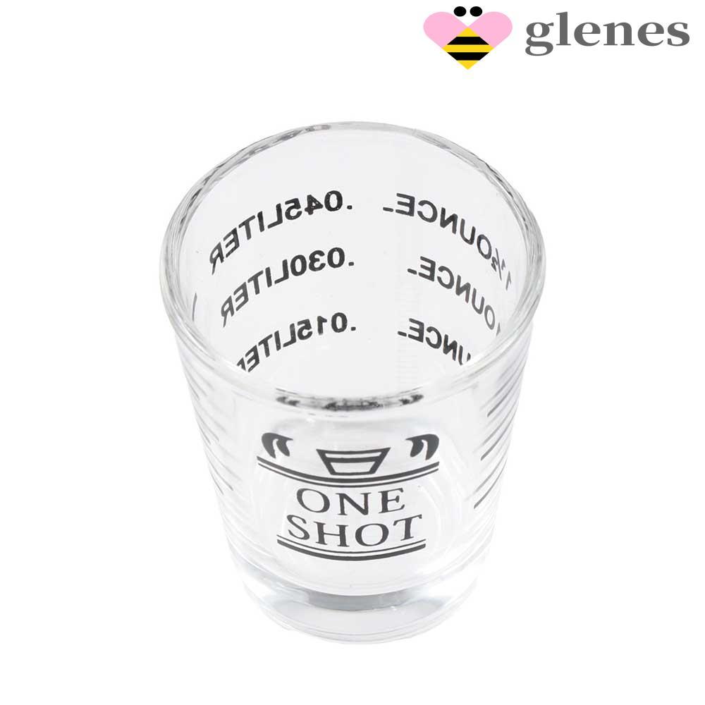 GLENES Jigger 1.5oz/45ml พร้อมเครื่องมือบาร์เทนเดอร์สําหรับงานหนักทนความร้อนขนาด