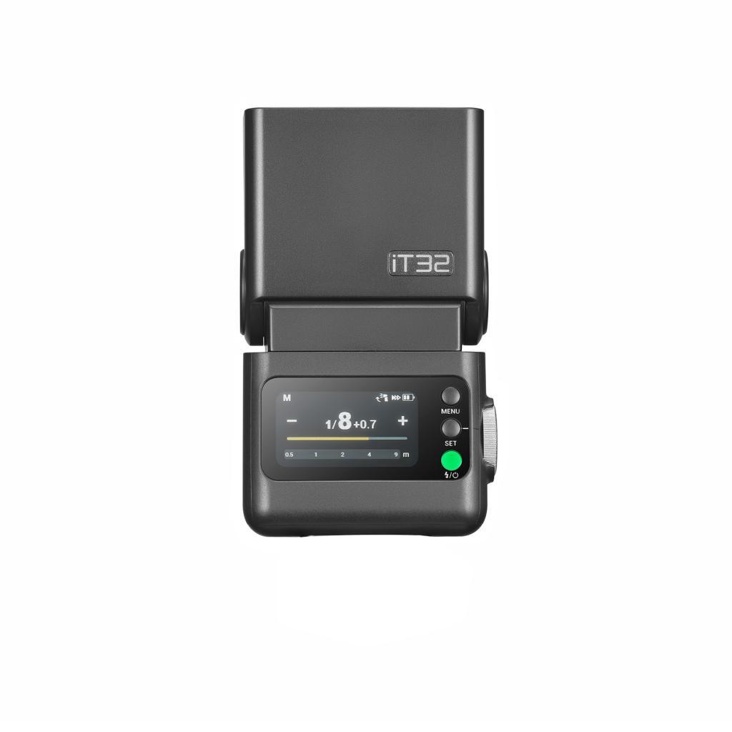 Treee Godox IT32 กล้องแฟลช LCD หน้าจอสัมผัสควบคุม TLL หัวแบบยืดหยุ่น LED Modeling Light ใช้งานร่วมกับ Nikon/Fujifilm Series รองเท้าร้อน