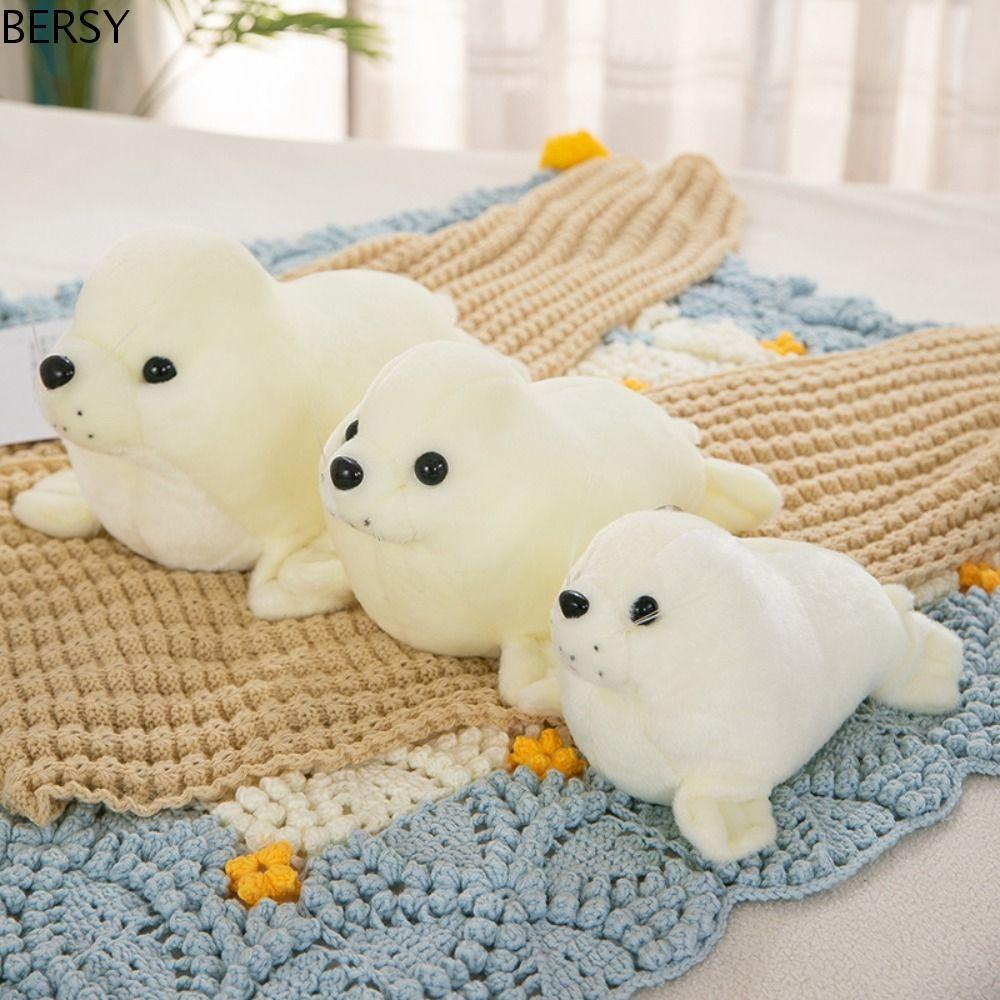 BERSY Seal ตุ๊กตาตุ๊กตา, สัตว์หมอน Fluffy Seal Plush ตุ๊กตาของเล่น, Cozy Comfy ขนสัตว์ Sea Lion Plus