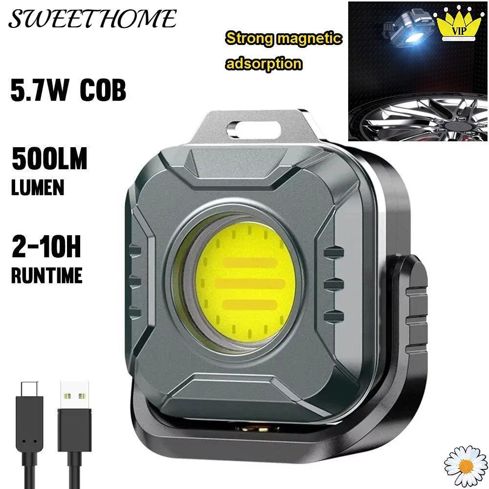 ไฟฉาย LED SWEETHOME ขนาดกระทัดรัด.IP44 กันน้ำ ชาร์จบym Type-C, กำลังแสง 500LM