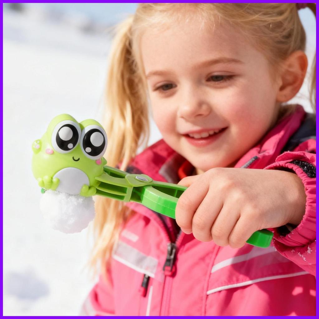 Snow Ball คลิปน่ารักรูปสัตว์กบ Snow Ball Shaper เครื่องมือสําหรับเด็กวัยหัดเดินเด็กผู้หญิงเด็กผู้ใหญ