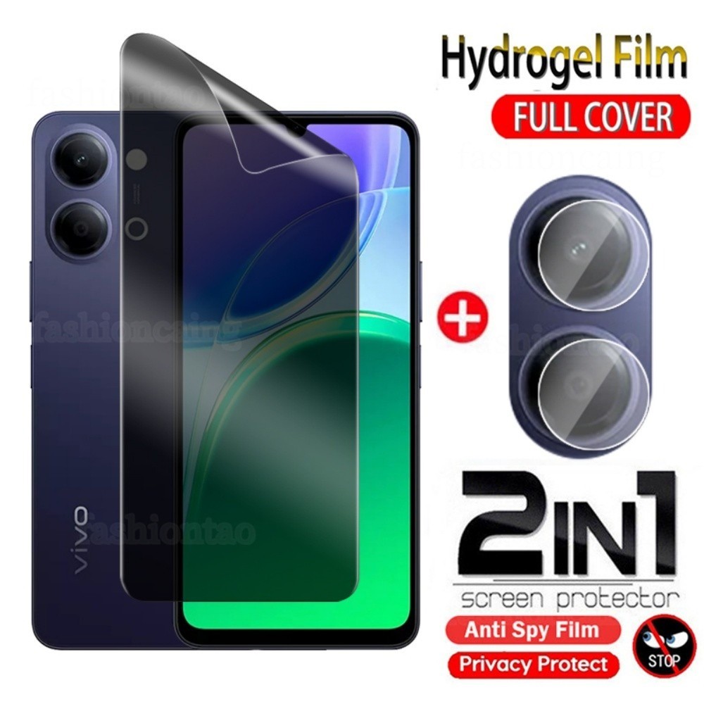 2 in 1 Privacy Soft Hydrogel หน้าจอด้านหน้าฟิล์มสําหรับ Vivo Y 05 Y05s Y11d Y31d Y21d Y 05s Y 11d Y 