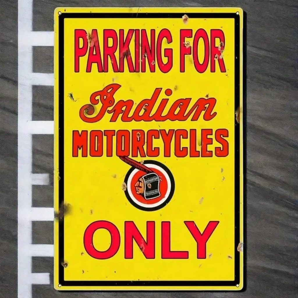 CIFbuy รถจักรยานยนต์ Shop Decor Vintage ป้ายโลหะ Wall Plaque Biker Cafe Garage Man Cave ของขวัญ