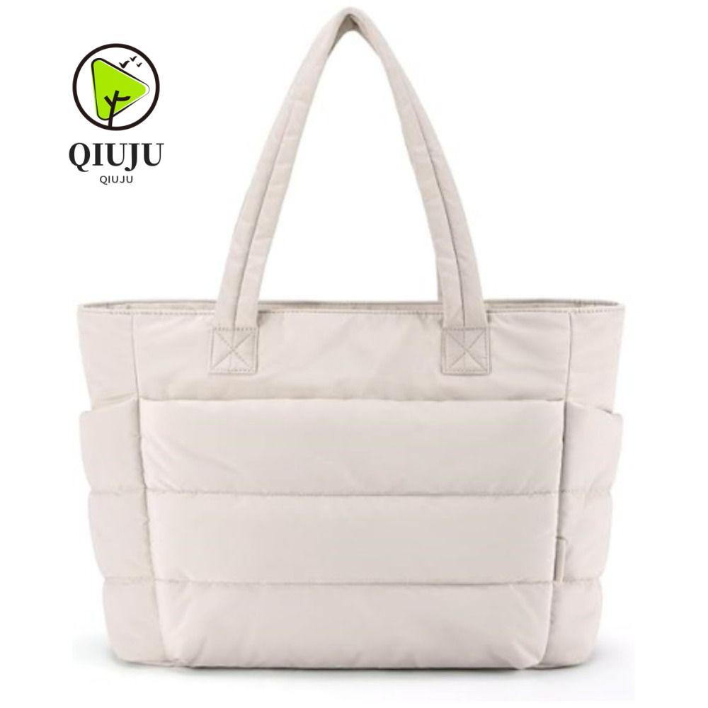 Qiju Tote Bag, Casual Large Capacity Women Handbag, Fashion Multi Pockets Commuting Bags For Travel Work Beach Gym Store – โปรปัง