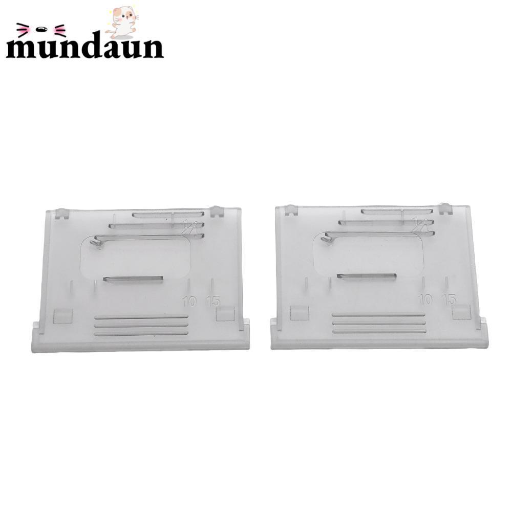 MUNDAUN 2PCS Bobbin Cover Plate,พลาสติกทนทานสไลด์แผ่น,อะไหล่โปร่งใส Universal Fit Slide Plate Bobbin