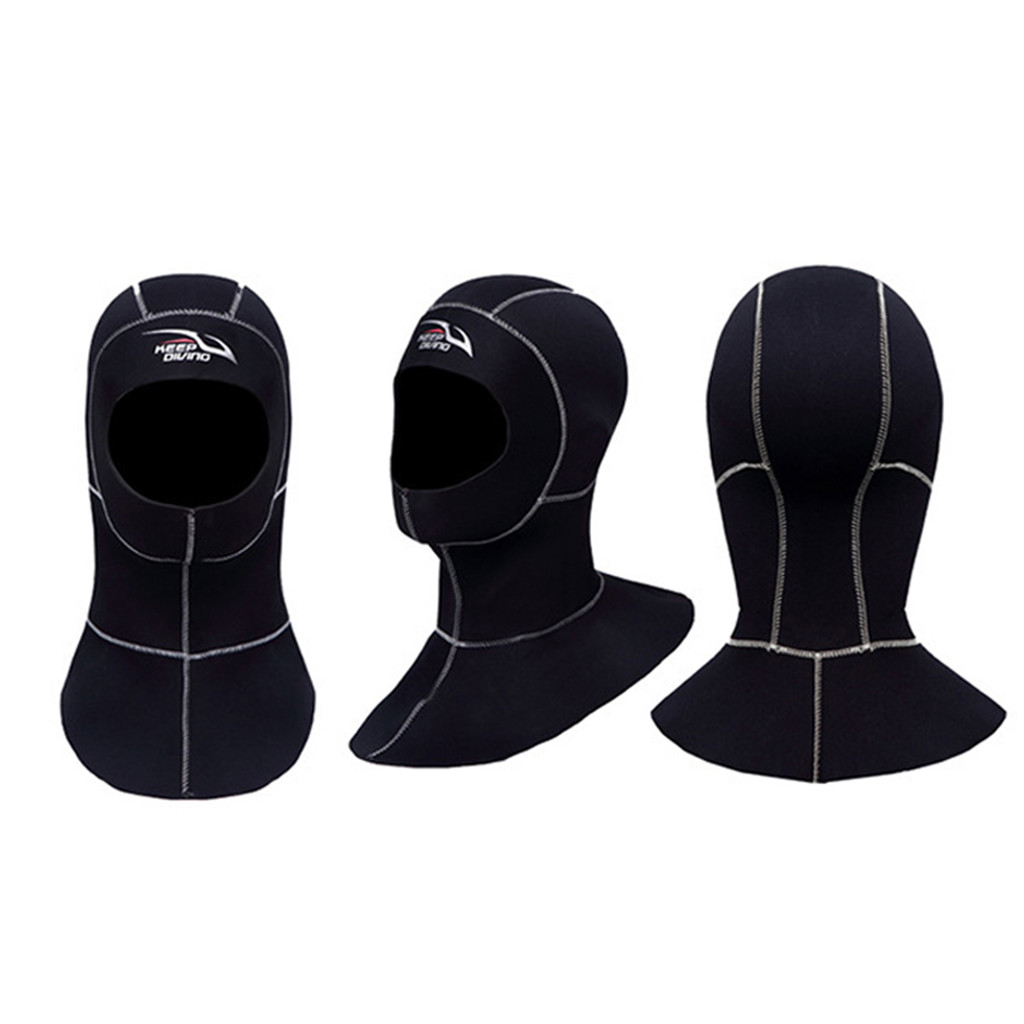 3MM Neoprene Scuba Diving Hood ว่ายน้ําดําน้ําหนาหมวกยืด Sailing Thermal Hood
