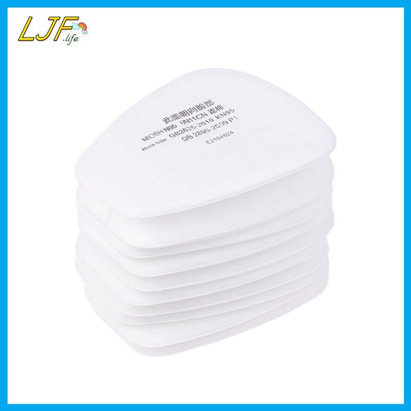 LJF 10 ชิ้น 5N11 ฝุ่นกรองผู้ถือกระดาษสําหรับ 3M 6001-6200/7502/6800 เคมี ing ภาพวาด Respirator หน้าก