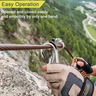 A&D M3/4/5/6/7/8/9 Standard Snap Hook 304 สแตนเลสสปริงเข็มกลัดเชื่อมต่อคาราไบเนอร์ตะขอริกตะขอสแน็ปหมุนตะขอความปลอดภัยหัวเข็มขัดโซ่หัวเข็มขัดเชือก