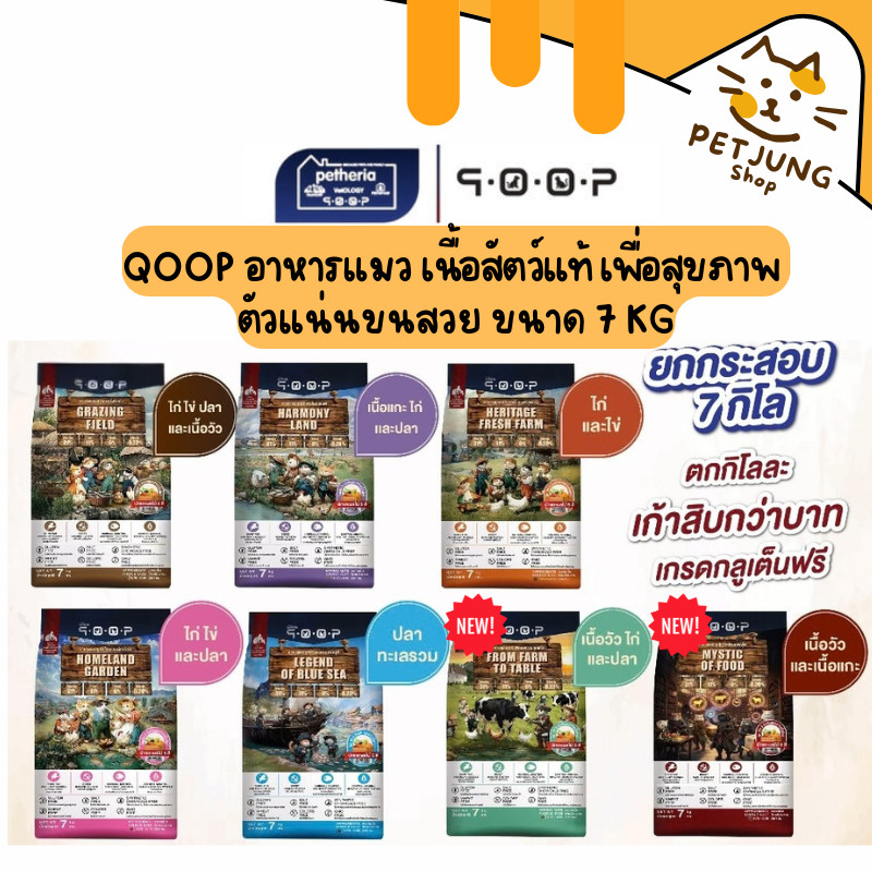 qoop - อาหารแมวคูปป์ STARTED GLUTEN FREE สำหรับแมวทุกช่วงวัย 7 KG