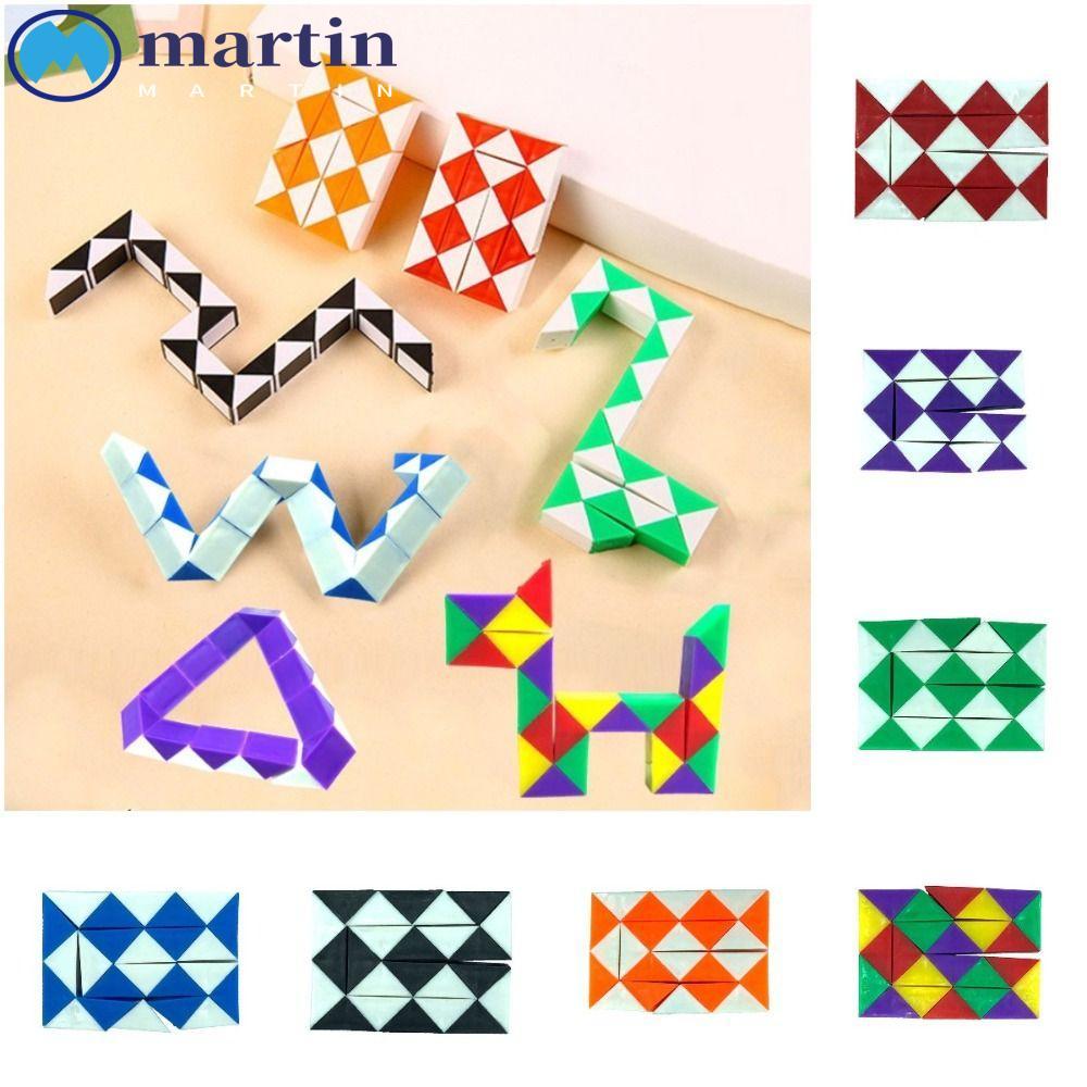 MARTIN Magic Snake Cube, ที่ถอดออกได้เปลี่ยน Cube 24 ความเร็ว Magic Snake ไม้บรรทัด, 3D ปริศนาพับ 3D