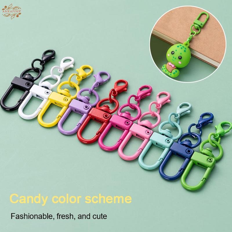 Ank 10 ชิ้นสีพวงกุญแจจี้กุ้งก้ามกราม Matel Clasps สําหรับเครื่องประดับ DIY ทําพวงกุญแจสุนัข Bule อุปกรณ์เสริม EN